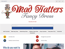Tablet Screenshot of madhattersfancydress.com